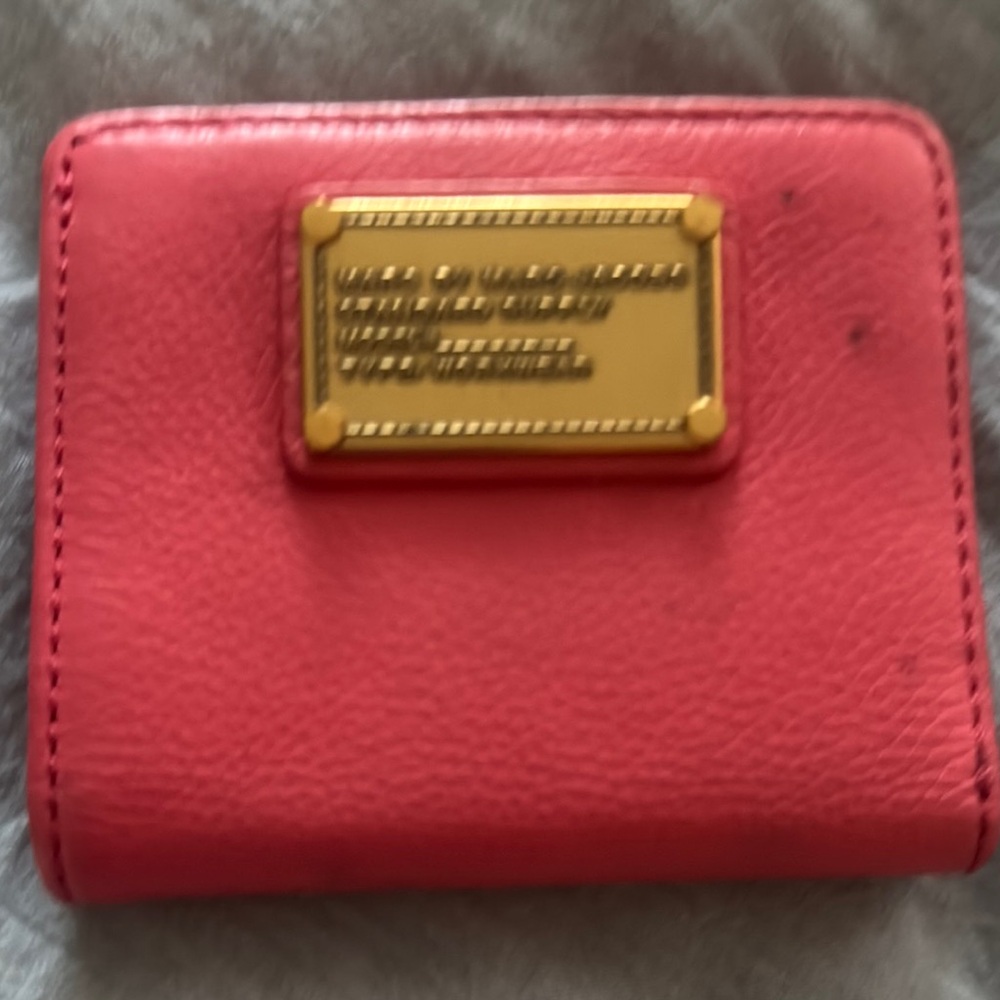 Pink Wallet with Gold Accent
